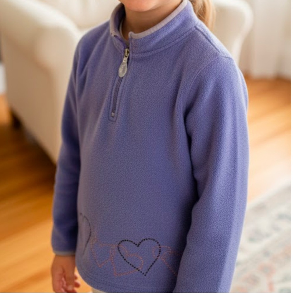 Old Navy | Girls Purple Fleece Quarter Zip Pullover